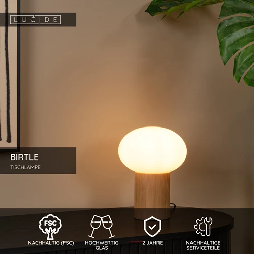 Lucide BIRTLE - Tischlampe - 1xE14 - Opal - USP
